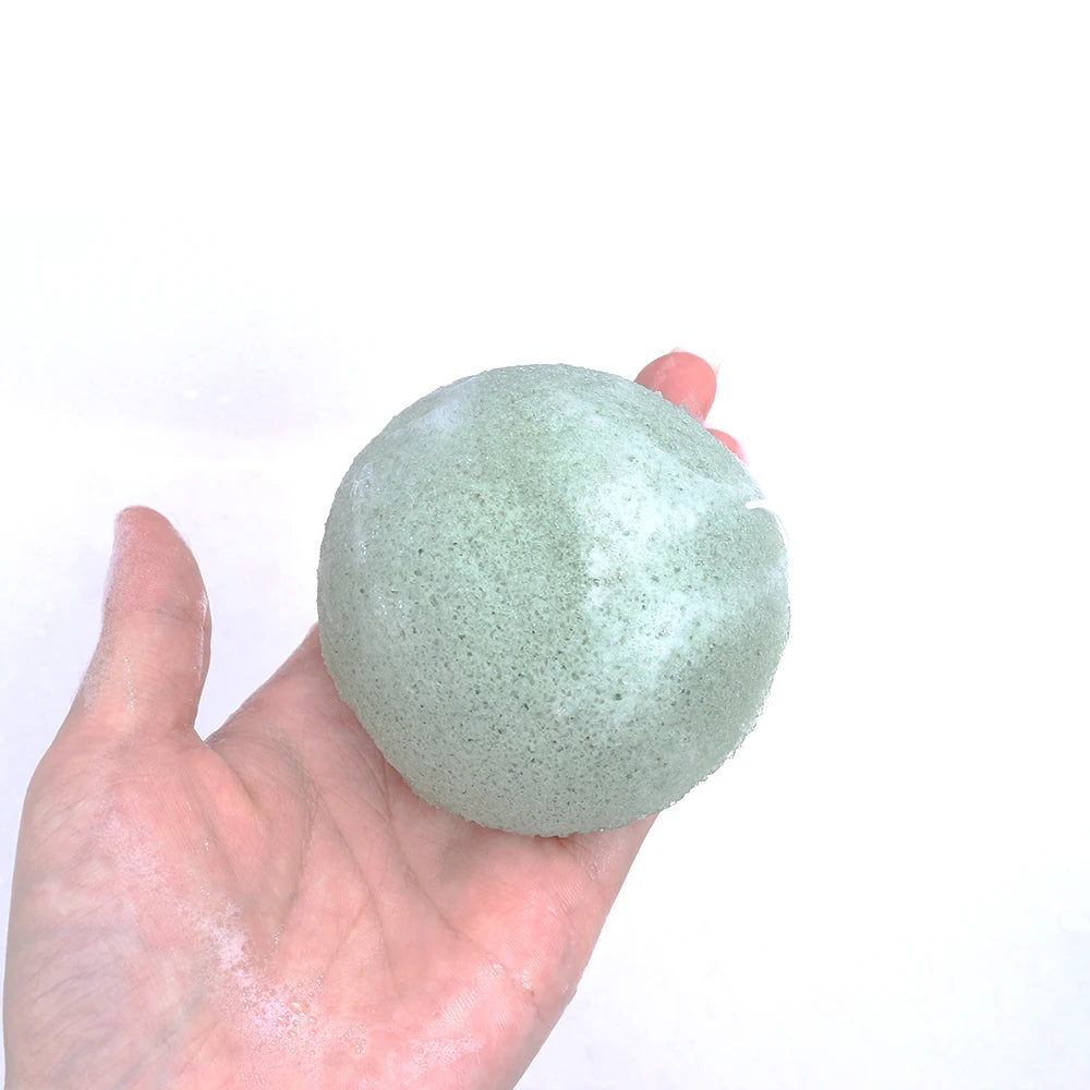Konjac Sponge for Washing Face Round konjac konnyaku sponge Facial Cleansing Exfoliator Bathing Puff Face Wash Puff