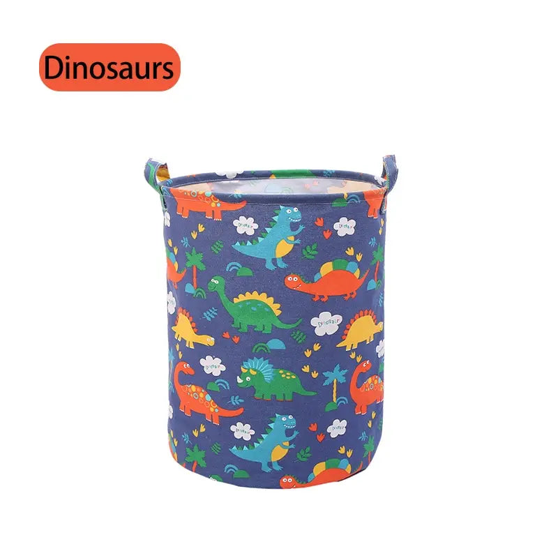 USA Linen Dirty Laundry Basket Foldable Round Waterproof Organizer Bucket Clothing Children Toy Home Large Capacity Storage