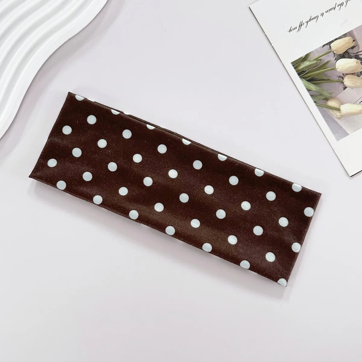 1PC Polka Dot Yoga Elastic Headband Canada Fashionable Dot-Pattern Makeup Sports & Fitness Sweat-Absorbent Hairband