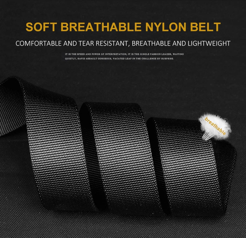 2Pcs Men Tactical Nylon Belt Quick Release Buckle Adjustable Heavy Duty Waist Belt Outdoor Casual Work Belt For Jeans Pants