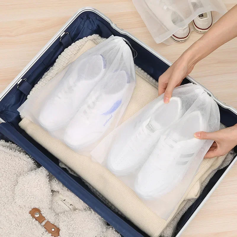 10-50PCs Non-Woven Shoe Dust Covers Dustproof Drawstring Storage Bag Travel Pouch Shoe Bags Drying Shoes Protect