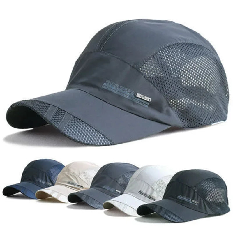 Adjustable Quick-Dry Breathable Hat USA Running Baseball Summer Mesh Cap, Sports Visor for Men & Women, Cool Outdoor Fashion Cap