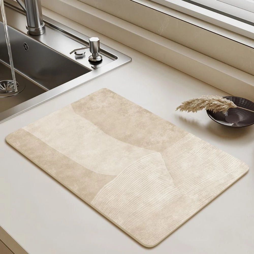 Tableware Drying Mat USA Soft Drain Pad Non-Slip Super Absorbent Wear-Resistant Coffee Machine Mat Kitchen Table Home Decor