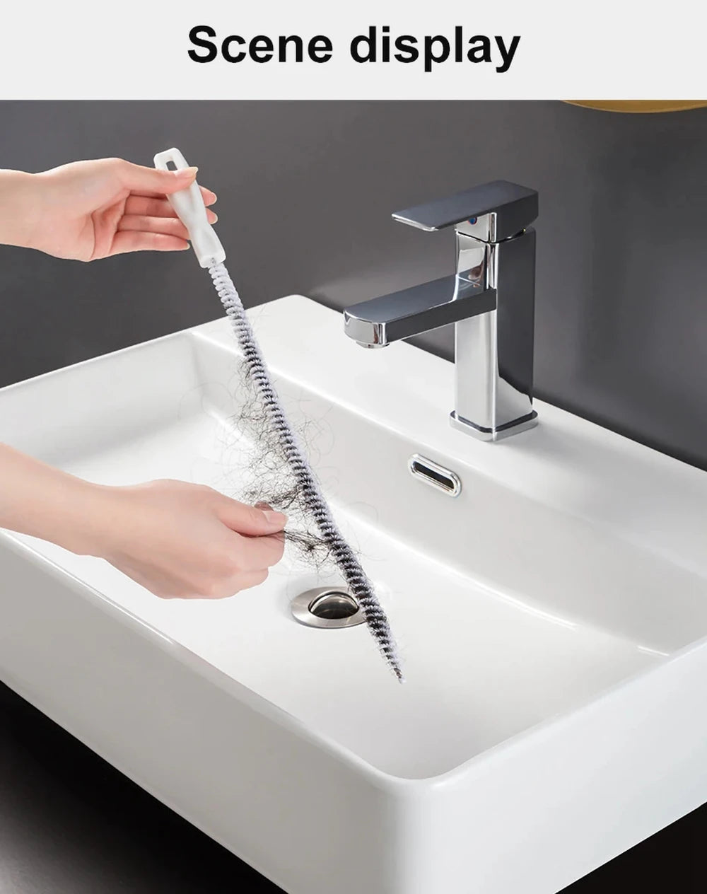 Pipe Dredging Brush Bathroom Hair Sewer Sink Cleaning Brush Drain Cleaner Flexible Cleaner Clog Plug Hole Remover Tool