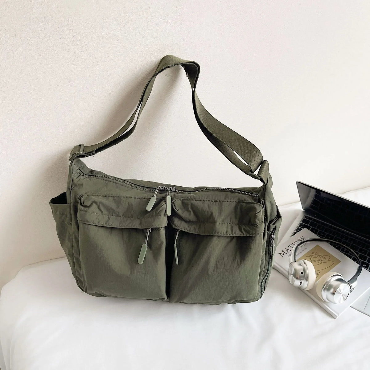 Spring & Summer Canvas Bag USA Women’s Hot-Selling One-Shoulder Crossbody Bag Light Luxury High-End Fashion Handbag