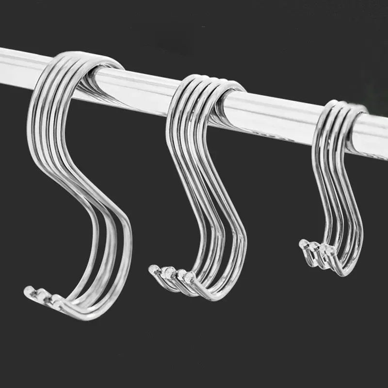 Stainless Steel S Hooks USA with Sharp Tip Utensil Meat Clothes Hanger Hooks for Butcher Shop Kitchen Baking Tools
