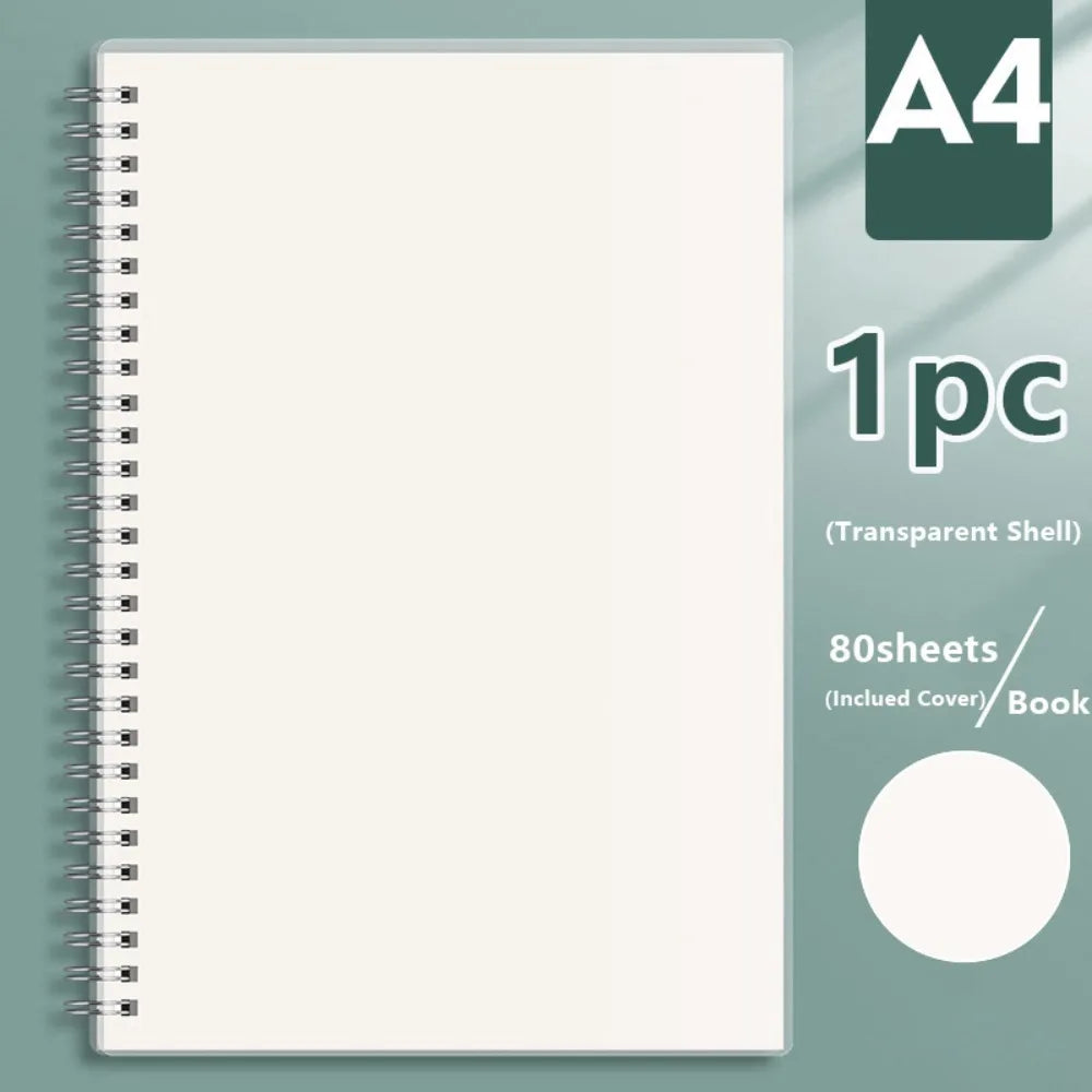 A4/A5/A6/B5 Coil Notebook Grids/Blank/Horizontal Line Flip Over Design Sketchbook Diary Book School Office Supplies Diary Book