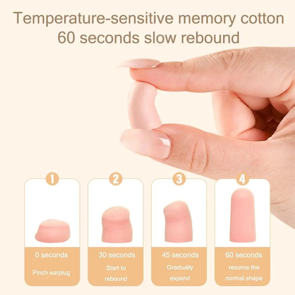 10/24/60/120Pcs Anti-noise Ear Plugs Slow Rebound Soft Tapered Noise Reduction Earplugs Multicolor Universal Hearing Protector