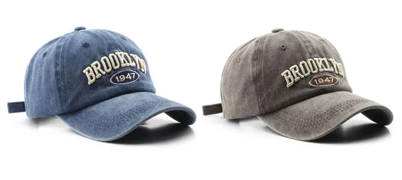 Retro Brooklyn Letter Embroidery Baseball Cap Canada Spring Summer Men Women Cotton Adjustable Casual Hip Hop Streetwear Sun Hat