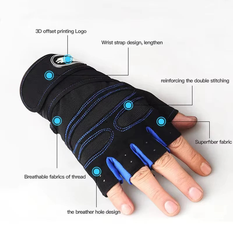 Gym Gloves USA for Men & Women Fitness Weightlifting Wristband Gloves for Bodybuilding, Training, Cycling & Shockproof Sports Exercise