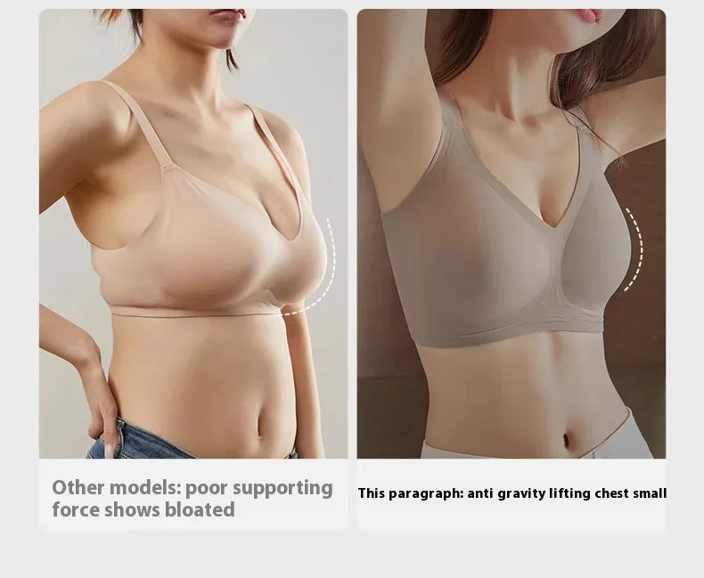 New Plus Size Seamless Wireless Bras for Women Minimizer Push Up Lingerie One-piece Intimates Beauty Back Underwear
