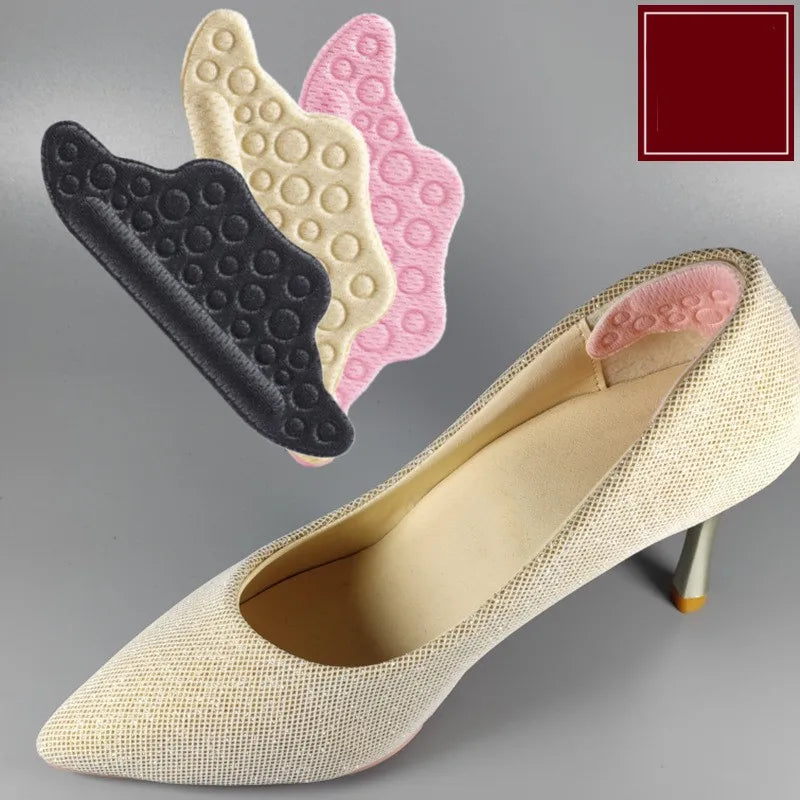 2pcs Shoe Heel Insoles Foot Heel Pad Sports Shoes Adjustable Antiwear Feet Inserts Insoles Heel Protector Sticker Insole Brioche