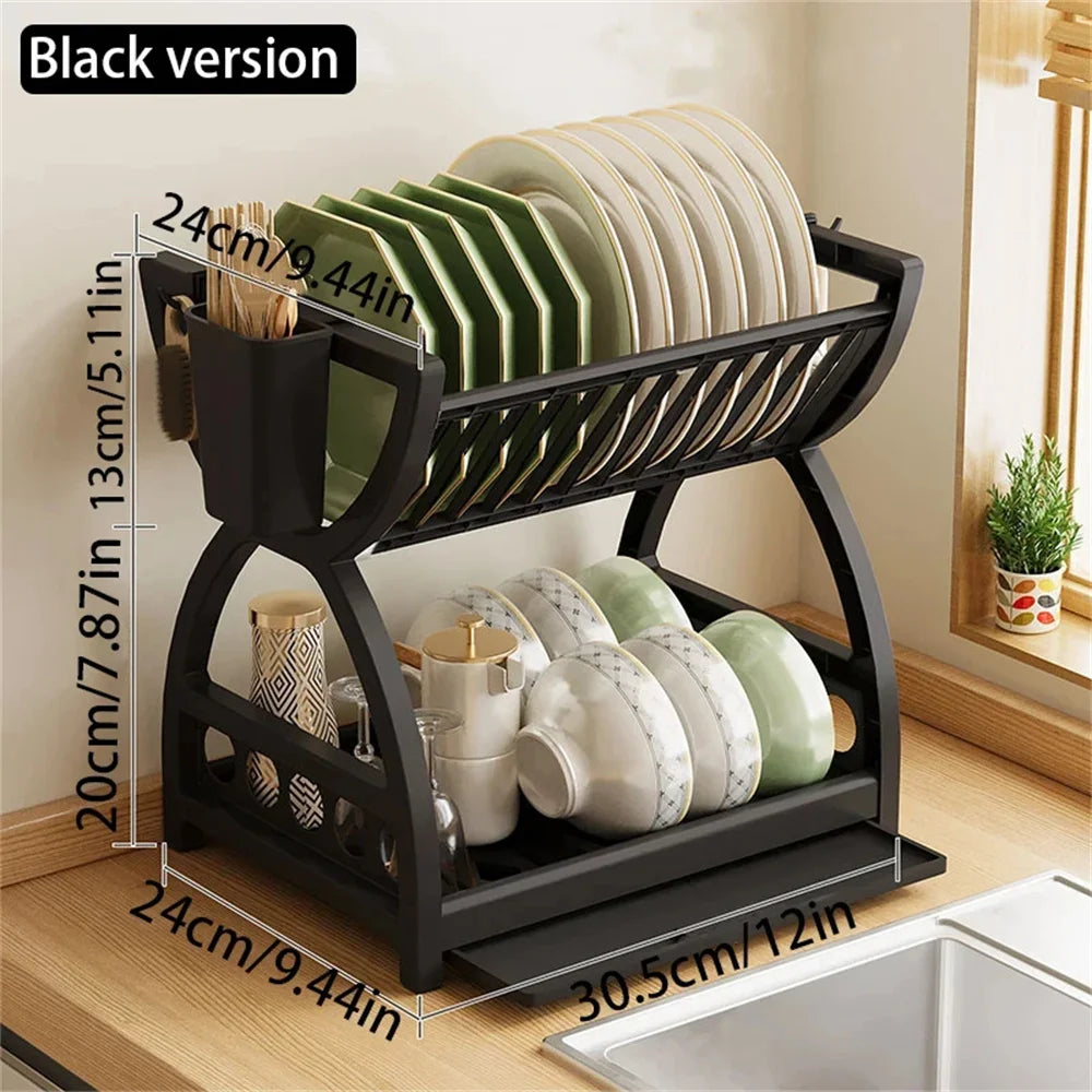 Household Multifunctional Kitchen Storage Rack Drain Bowl And Dish Storage Rack Bowl And Chopstick Rack Storage Box