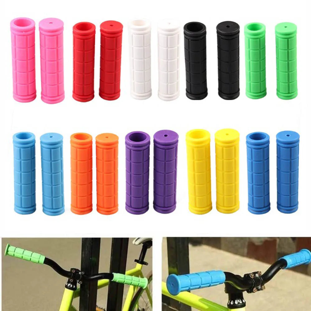 Bicycle Handlebar Grips USA Rubber Bilateral Lock-On Non-Slip MTB Mountain Bike Grips, Cycling Bike Accessories