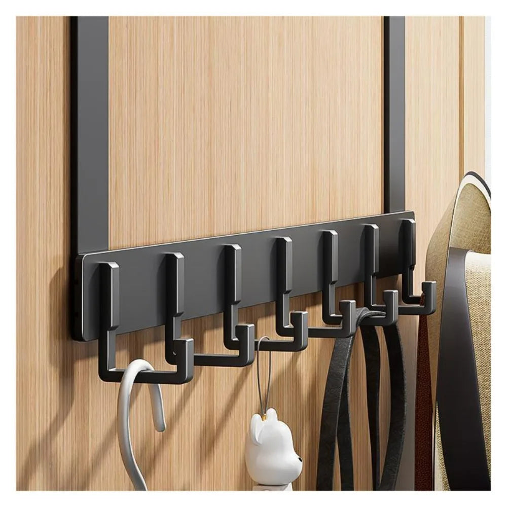 6-Hook Over-the-Door Hanger USA Clothes Coat Hat Towel Organizer Rack for Home Bathroom Kitchen Accessories Holder