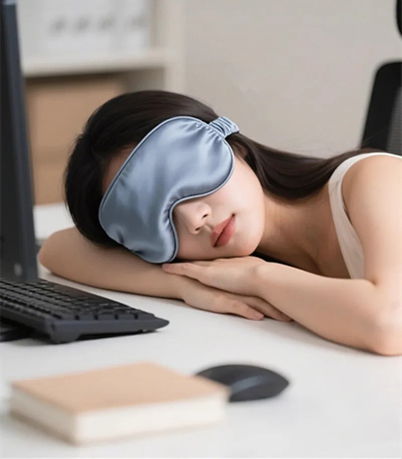 Double-Sided Silk Sleeping Eye Mask Canada Light Blocking Breathable Travel Sleep Eyeshade Protective Eyewear