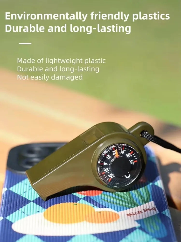 3in1 USA Outdoor Emergency Whistle with Compass, Thermometer, Outdoor Whistle, Convenient to Carry Suitable for Camping and Hiking