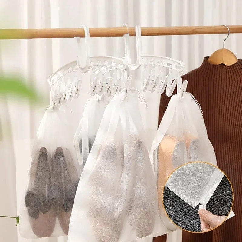 10-50PCs Non-Woven Shoe Dust Covers Dustproof Drawstring Storage Bag Travel Pouch Shoe Bags Drying Shoes Protect