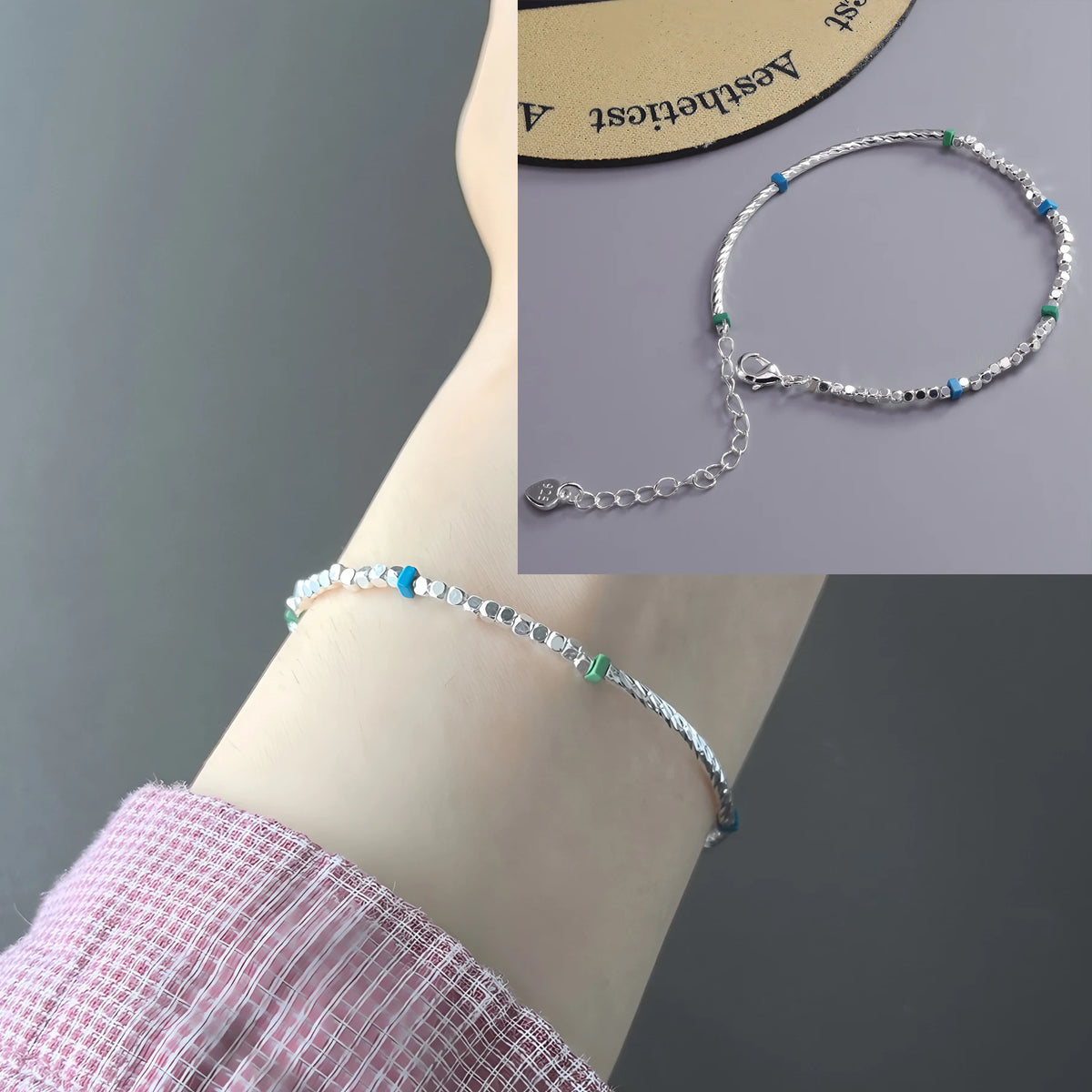 VENTFILLE 925 Sterling Silver Butterfly Bracelet for Girl Bead String Design Insect Fashion Versatile Jewelry Gift Dropshipping