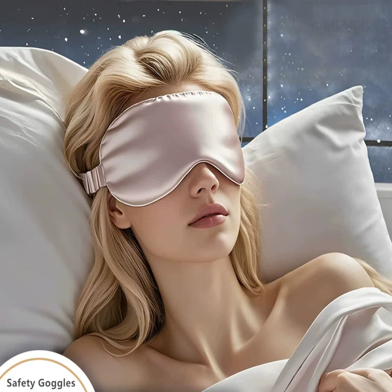 Double-Sided Silk Sleeping Eye Mask Canada Light Blocking Breathable Travel Sleep Eyeshade Protective Eyewear