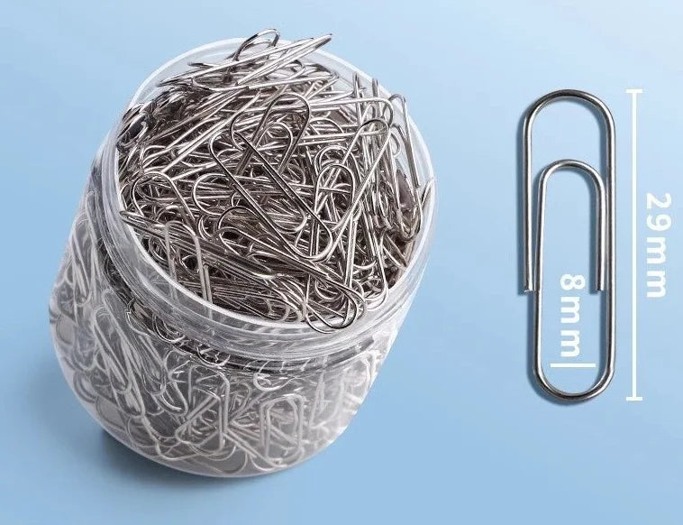 160PCS Colorful Paper Clips USA Large File & Bookmark Clips, Stainless Steel Office Stationery Paper Clip Organizer for School & Office Use
