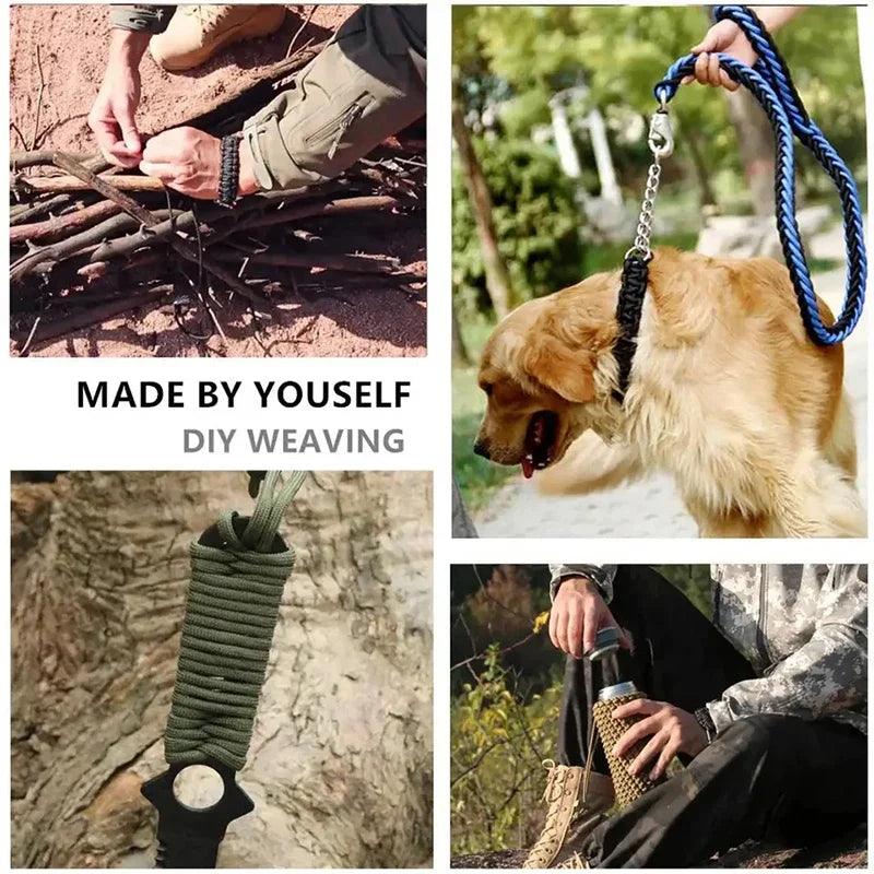 USA Paracord 7 Strand 4mm Durable Camping Accessories Outdoor Survival DIY Bracelet Rope Hiking Clothesline Camping Gadgets