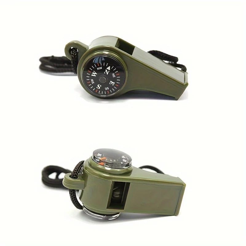 3 in 1 USA Outdoor Emergency Whistle with Compass, Thermometer, Outdoor Whistle, Convenient to Carry Suitable for Camping and Hiking