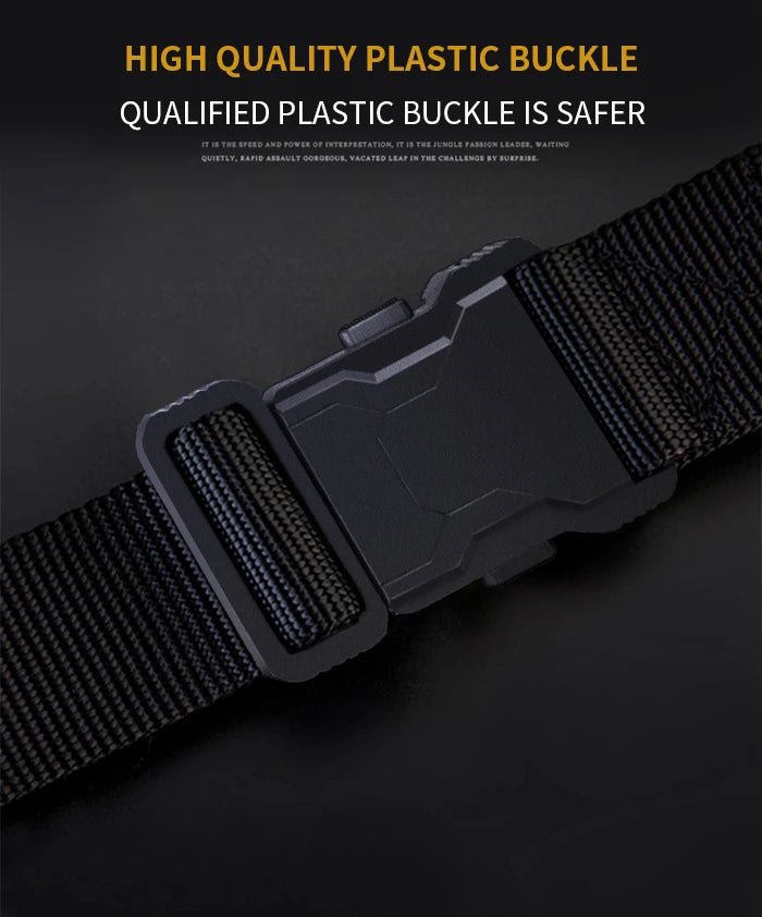 2Pcs Men Tactical Nylon Belt Quick Release Buckle Adjustable Heavy Duty Waist Belt Outdoor Casual Work Belt For Jeans Pants