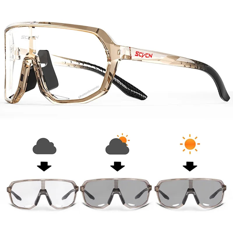 New Cycling Sunglasses USA Outdoor Sports Running Goggles for Men & Women, MTB Bicycle Glasses, Cycling Eyewear with 1 Lens