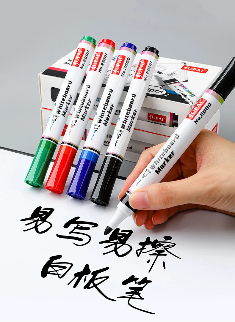 4 Colors Dry Erase Whiteboard Marker Pens Canada Low Odor Erasable Chalk Pens for Office School Stationery