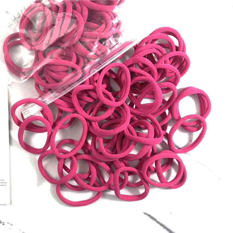 20/50PCS Hair Bands Canada for Women & Girls Basic Hair Rubber Ties 4cm Simple Elastic Ponytail Holders Hair Accessories