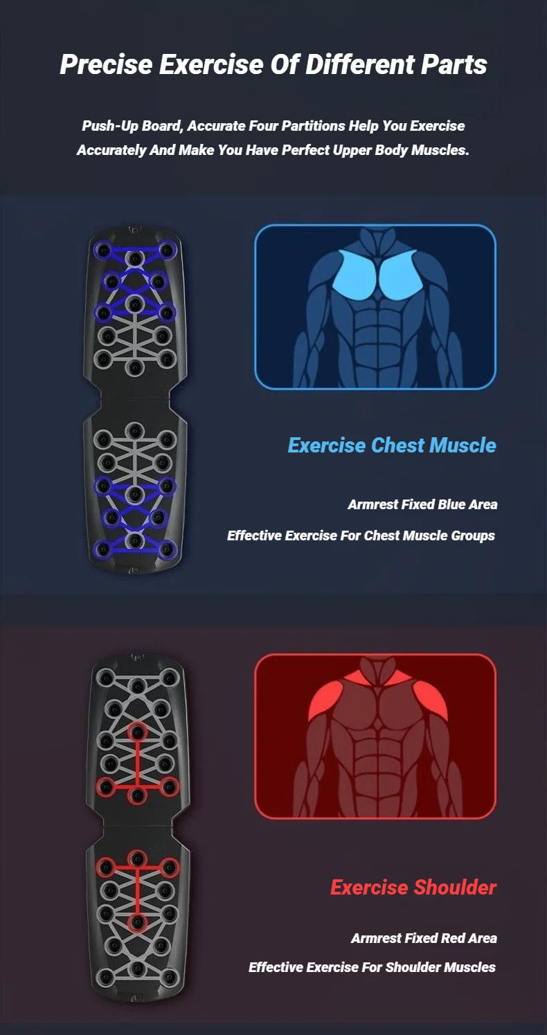 USA Portable Multifunctional Push Up Board Fitness and Muscle Training Device Home Workout Set Foldable Push Up Bar Resistance