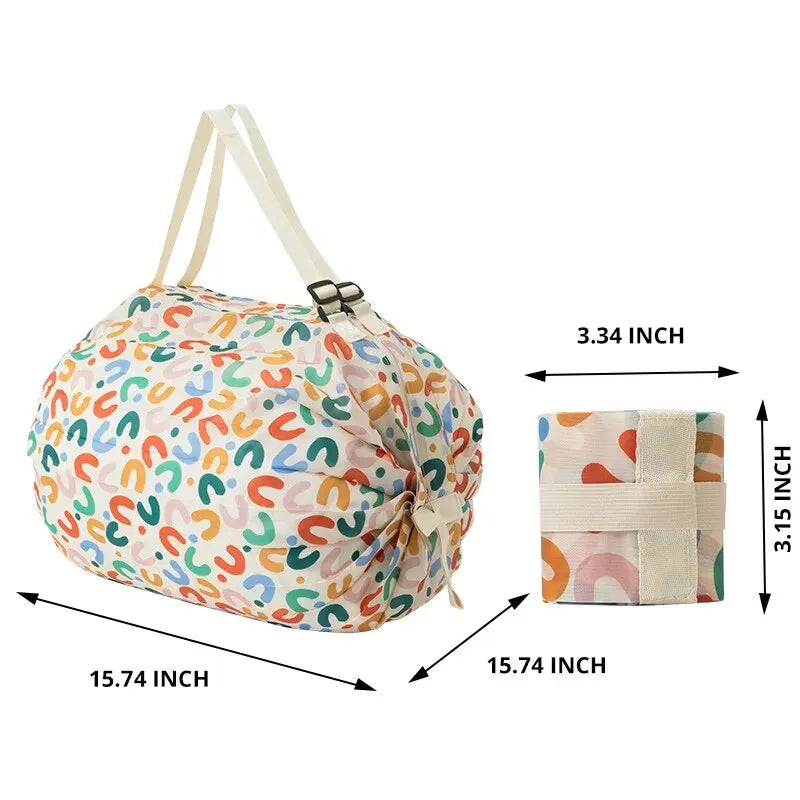 1pc USA Foldable Shopping Bag Eco-friendly Waterproof Portable Storage Bag Large Capacity Handbag Oversized Storage Bag For Travel