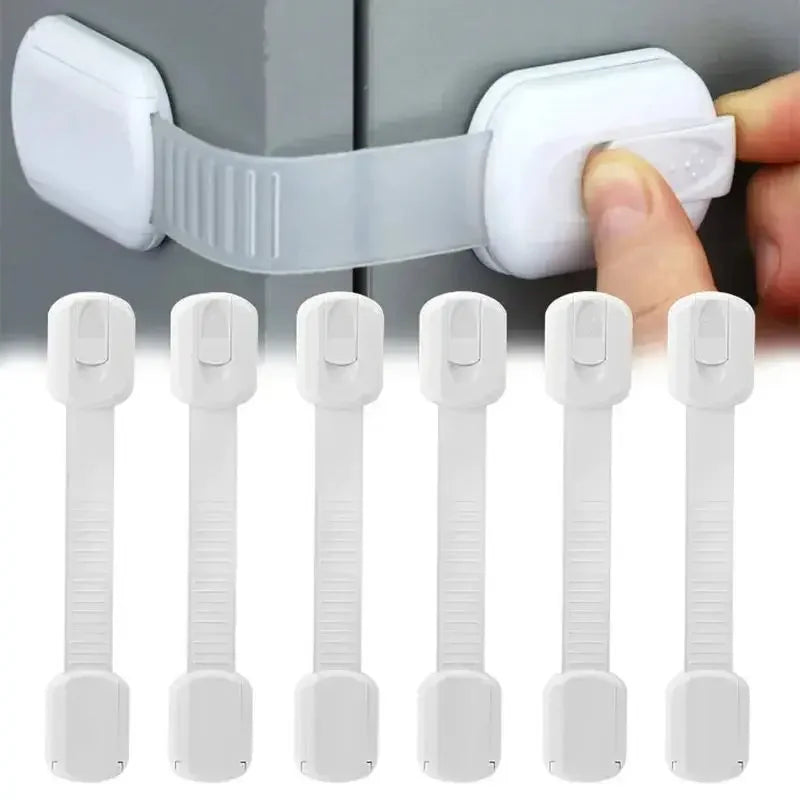 USA Baby Safety Lock Drawer Child Safety Cabinet Locks Adhesive Cabinet Drawer Door Latches Baby Safe Straps