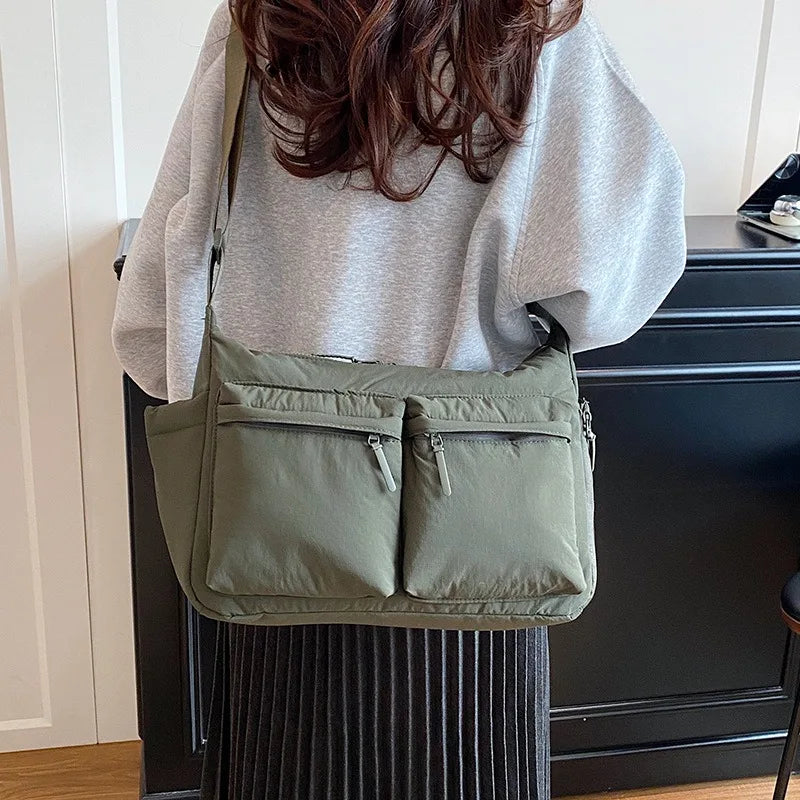 Spring & Summer Canvas Bag USA Women’s Hot-Selling One-Shoulder Crossbody Bag Light Luxury High-End Fashion Handbag