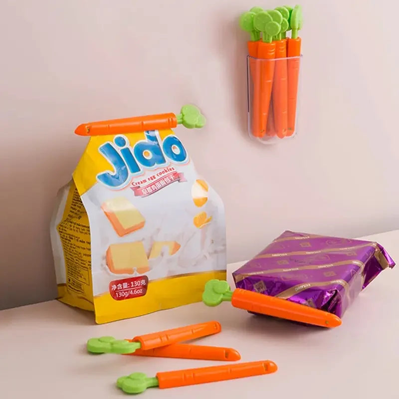 12/16PCS Food Snack Package Bag Sealing Plastic Clips For Packages Kitchen Storage And Organization Items Accessories Tools