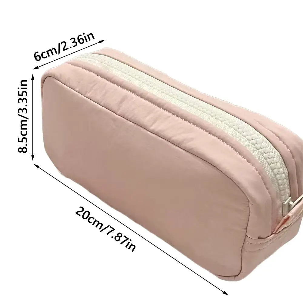 Simplicity Solid Color Pen Bag Canada Zipper Design Large Capacity Pencil Case Portable Stationery Organizer for Students Back to School