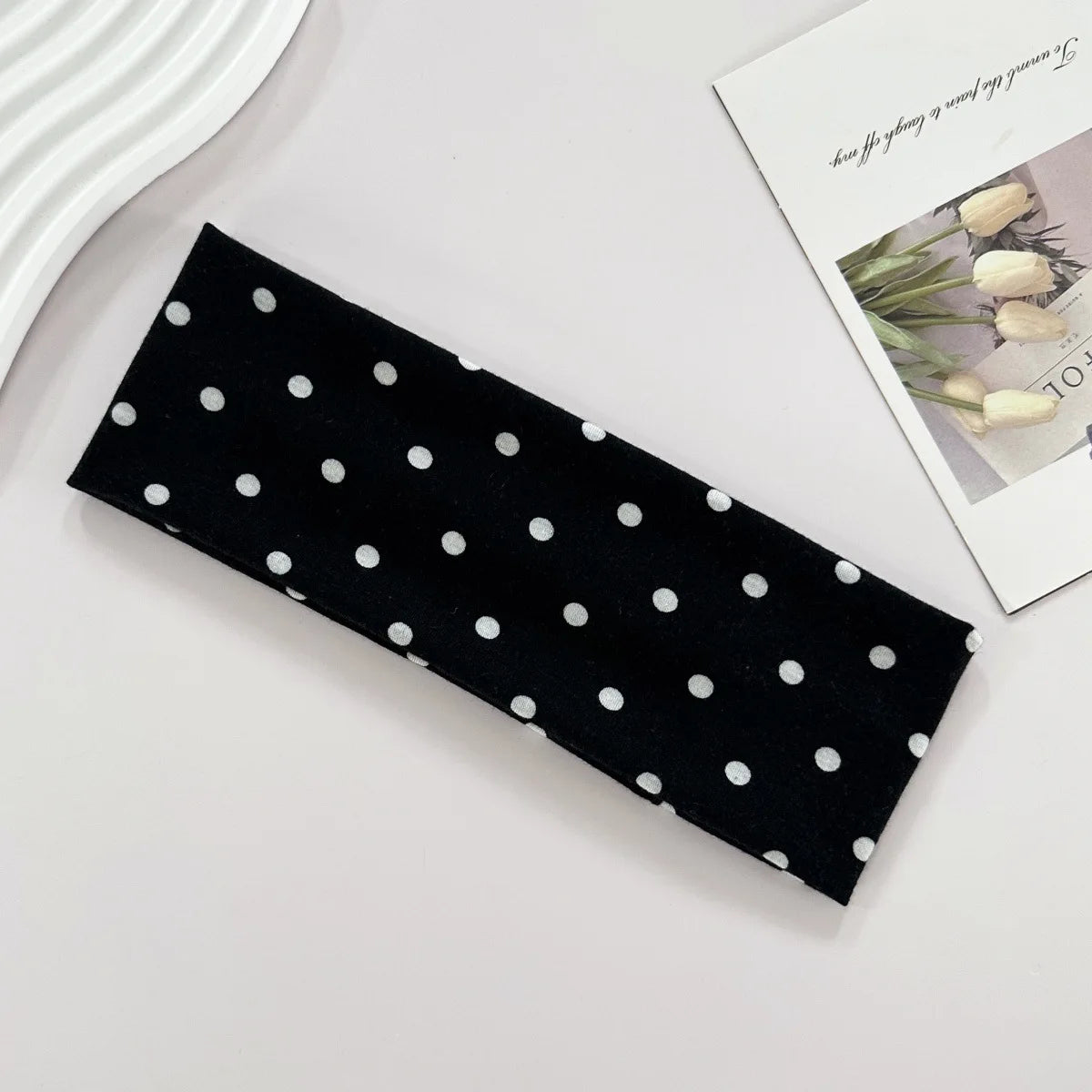 1PC Polka Dot Yoga Elastic Headband Canada Fashionable Dot-Pattern Makeup Sports & Fitness Sweat-Absorbent Hairband