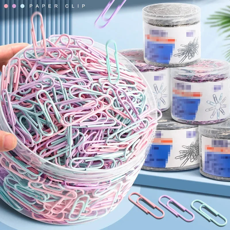 160PCS Colorful Paper Clips USA Large File & Bookmark Clips, Stainless Steel Office Stationery Paper Clip Organizer for School & Office Use