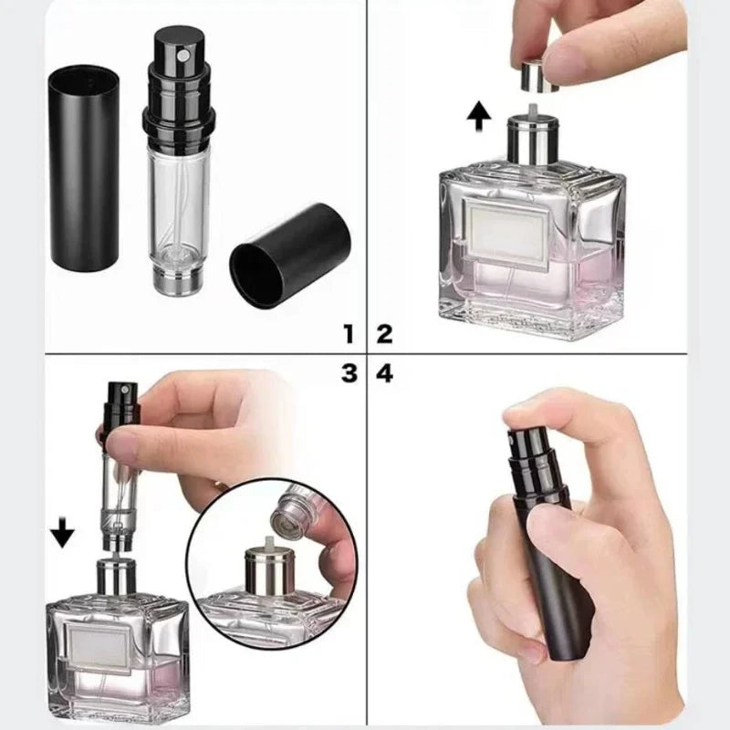 10ml 5ml USA Mini Bottom Filling Perfume Spray Dispenser Bottles Cosmetic Refillable Spray Atomizer Portable Liquid Container Bottle