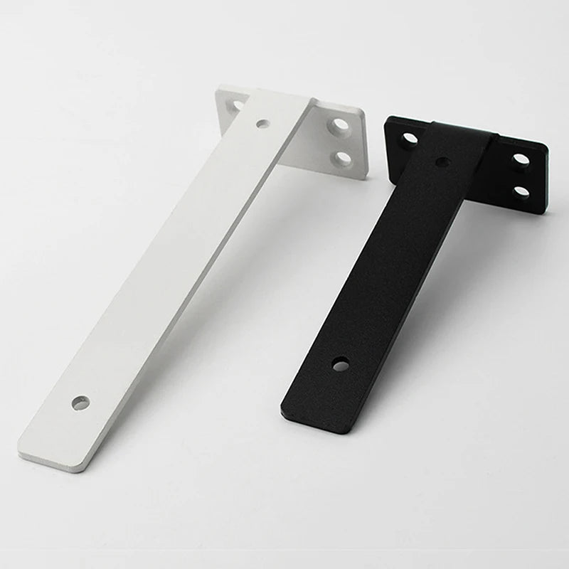 1 Set Heavy Duty Cast Iron Shelves Brackets Floating Shelf Brackets 4MM Thicked Invisible L Brackets For Shelves Support