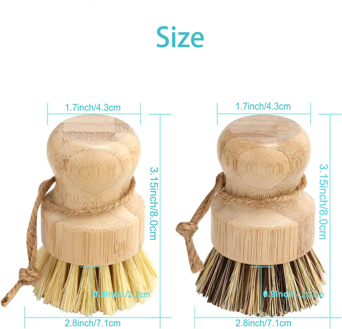 Kitchen Dishwashing Brush Does Not Damage the Pot, Coconut Brown Dishwashing Brush, Kitchen Cleaning Sisal Pot Brush