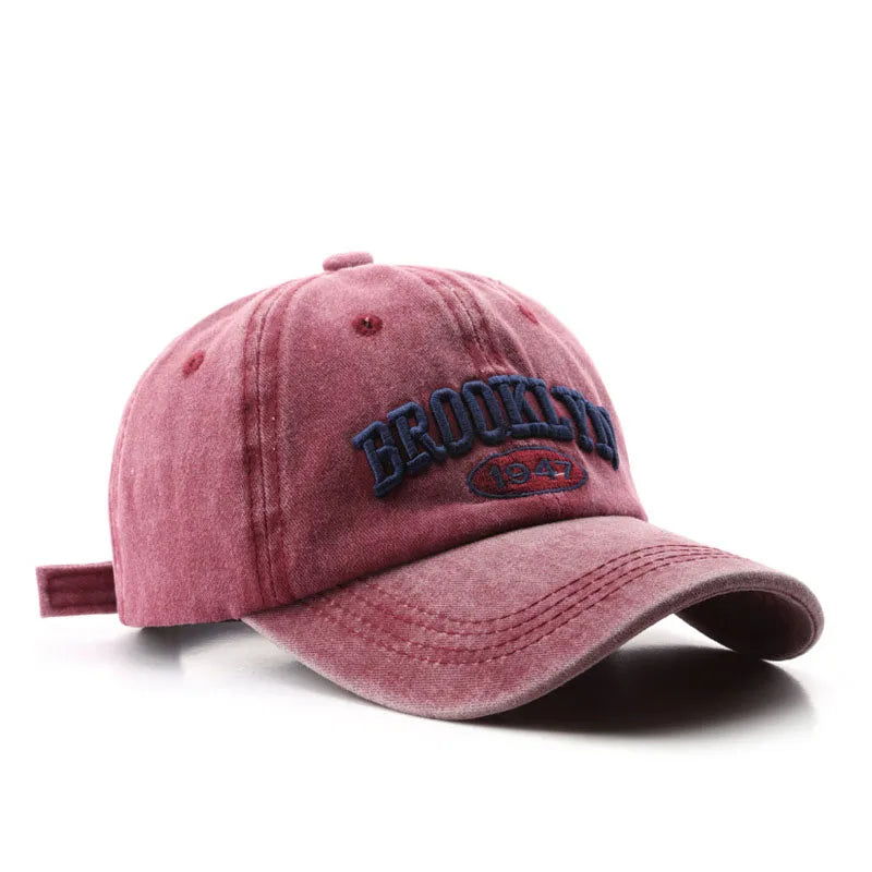 Retro Brooklyn Letter Embroidery Baseball Cap Canada Spring Summer Men Women Cotton Adjustable Casual Hip Hop Streetwear Sun Hat