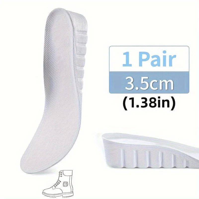 1 Pair White Invisible Height Increase Insoles USA EVA Soft Lightweight Shoe Sole Pads for Men & Women