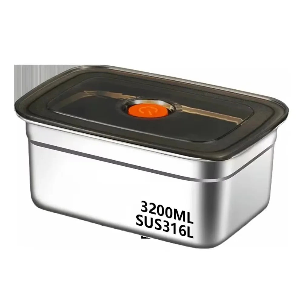 Stainless Steel Camping USA Lunch Box Sealed Microwave Suitable Bento Box Leak-proof Large Capacity Refrigerator Freezer Storage Box