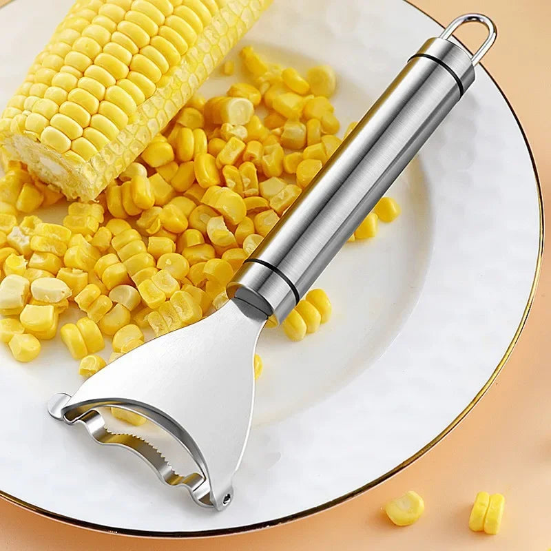 USA Corn Stripper Stainless Steel Manual Corn Planer Cob Stripper Reusable Corn Peeler Thresher Kitchen Fruit Vegetable Gadget Tool