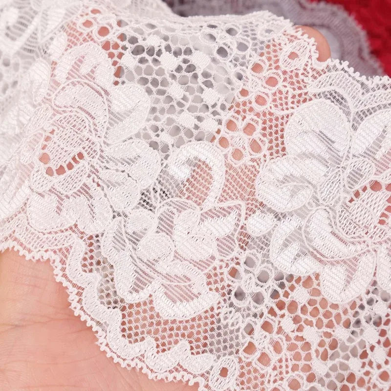 USA Sweet Wide Lace Hair Band Girls Hollow Lace Elastic Headwrap Hair Accessories Women Fashion Hollow Wide Headwear Hair Hoop