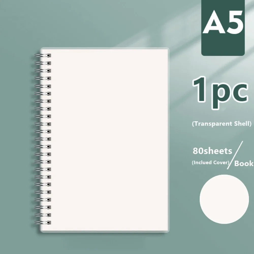 A4/A5/A6/B5 Coil Notebook Grids/Blank/Horizontal Line Flip Over Design Sketchbook Diary Book School Office Supplies Diary Book