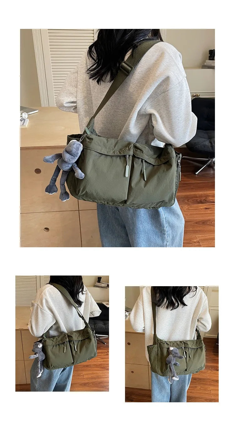 Spring & Summer Canvas Bag USA Women’s Hot-Selling One-Shoulder Crossbody Bag Light Luxury High-End Fashion Handbag