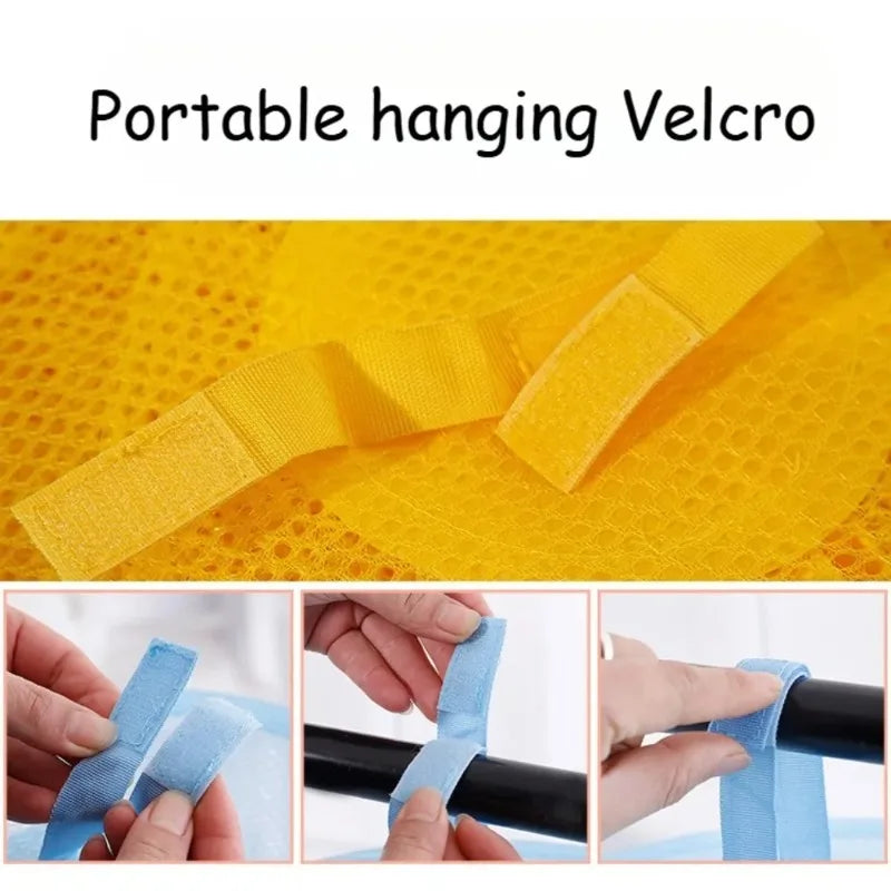 Foldable USA Storage Net 4 Compartments Hanging Mesh Toy Storage Hammock for Kids Room Toys Gloves Hats Socks